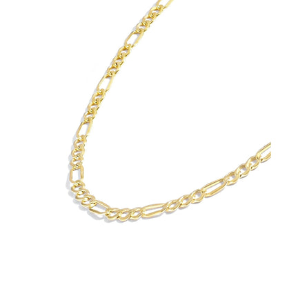 Gold Chain Necklace Collection - 14K Solid Yellow Gold Filled Figaro Chain Necklaces for Women and Men with Different Sizes (2.8Mm, 3.7Mm, 4.7Mm, 5.6Mm)